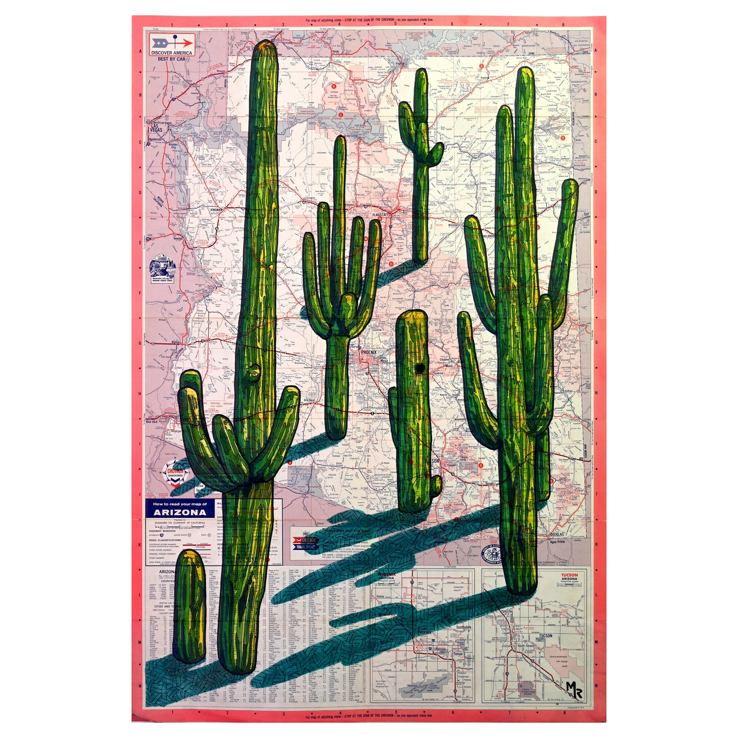 Arizona Saguaro Cactus Print - 16